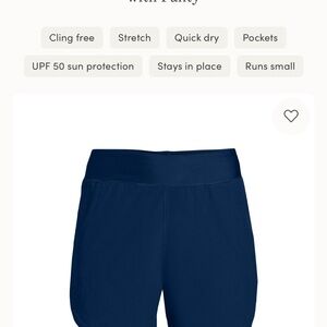 Lands' End Women's Royal Blue Swim Shorts